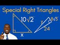 Special Right Triangles Quiz