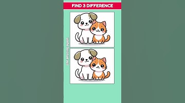 Can You Spot the 3 Differences? 🔍 Only 1% Can!  #shorts #shortvideo #youtubeshorts