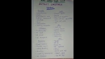 #District Constable Syllabus #Odisha Police 2025 #Requrment