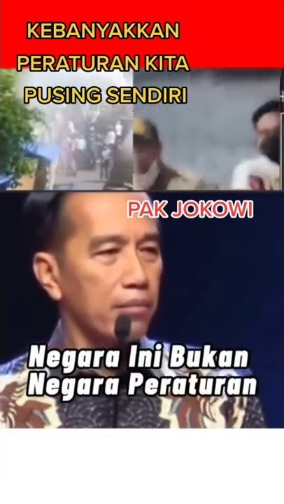 Jokowi:Negara kita terlalu banyak aturan bikin ruwet#shorts