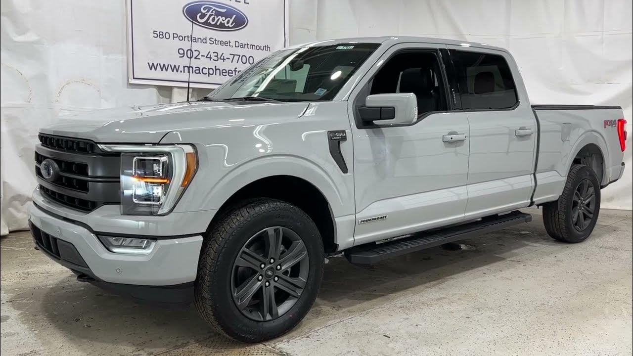 Avalanche Grey 2023 Ford F-150 Lariat PowerBoost Review! - YouTube