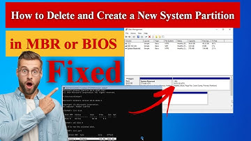 How to Delete and Create New System Partition in MBR or BIOS [Solved] #MBRorBIOS #mbr #bios