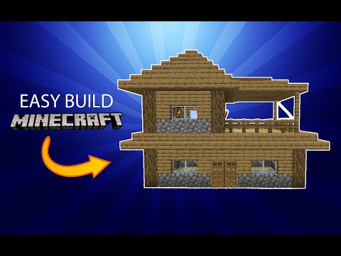 Minecraft : Kolay ve Modern Survival Başlangıç Evi Yapımı #1