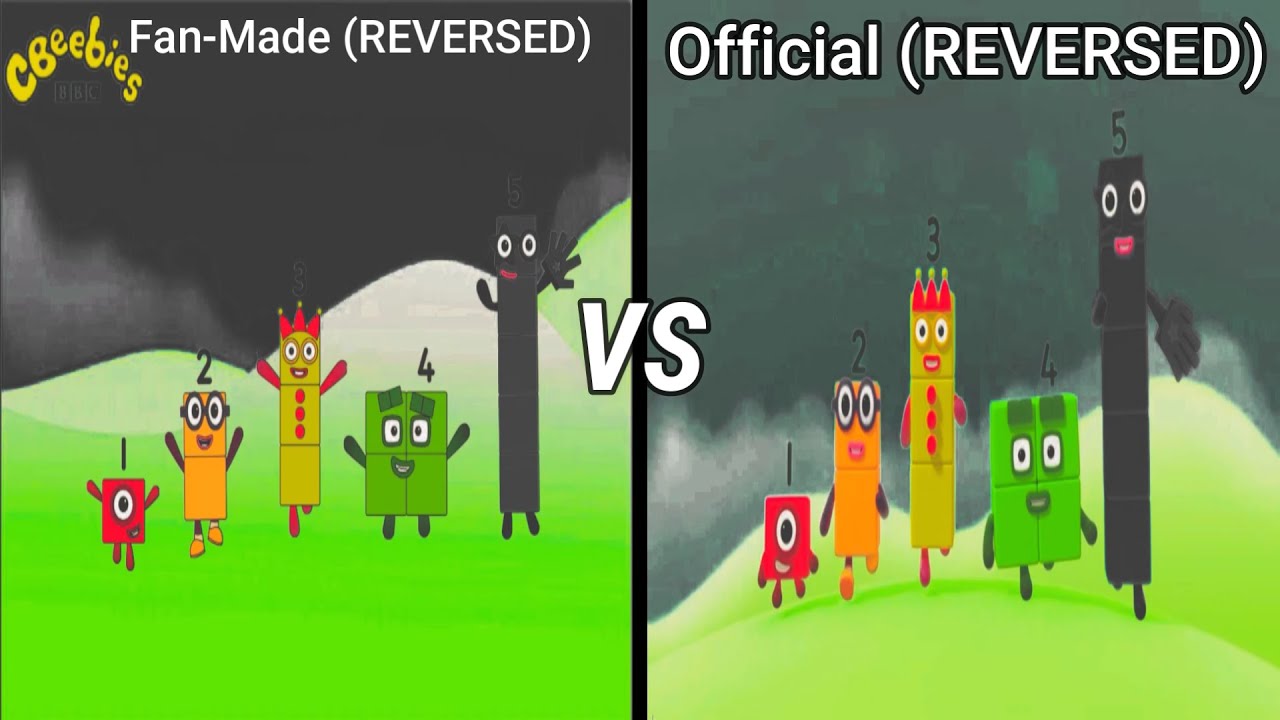 Numberblocks Intro Inverted Color,Fan-Made VS Official Numberblocks ...