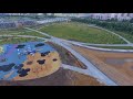 Парк Ходынское Поле и ЖК Лайнер на Ходынке // Состояние строительства, аэросъемка