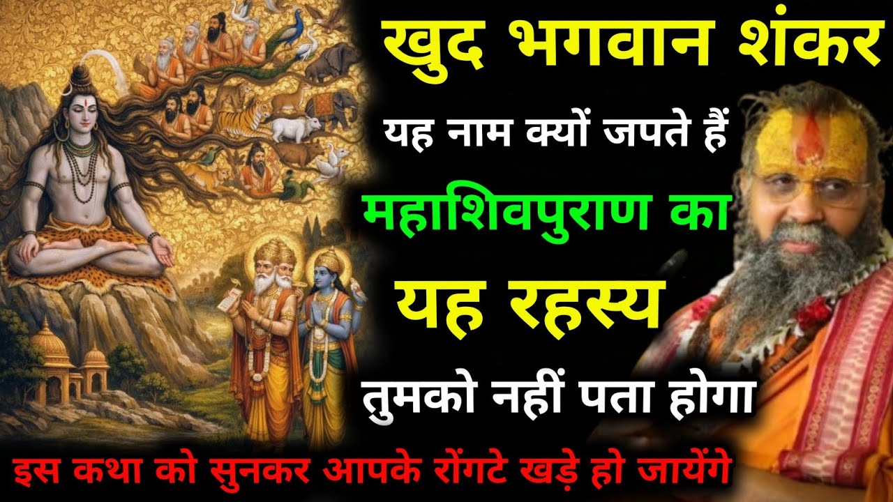 खुद भगवान शंकर यह नाम क्यों जपते हैं💯 महाशिवपुराण का यह रहस्य तुमको नहीं पता होगा🤔✨|| #rajendradasji