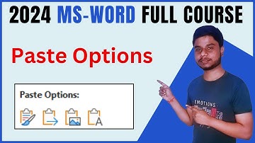 Advanced Paste Options In MS Word | MS Word full course in Hindi | MS Word Complete Video In Hindi