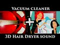 ★ Vacuum Cleaner sound + 3D Hair Dryer Sound ★ Find sleep, relax, Soothe a baby