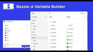 Bazzle: A Variable Builder Teaser- Build color, spacing font scale variables in Figma - Free plugin