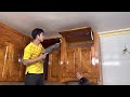 Woodworking plan for kitchen room// How to hang kitchen cabinets near the ceiling