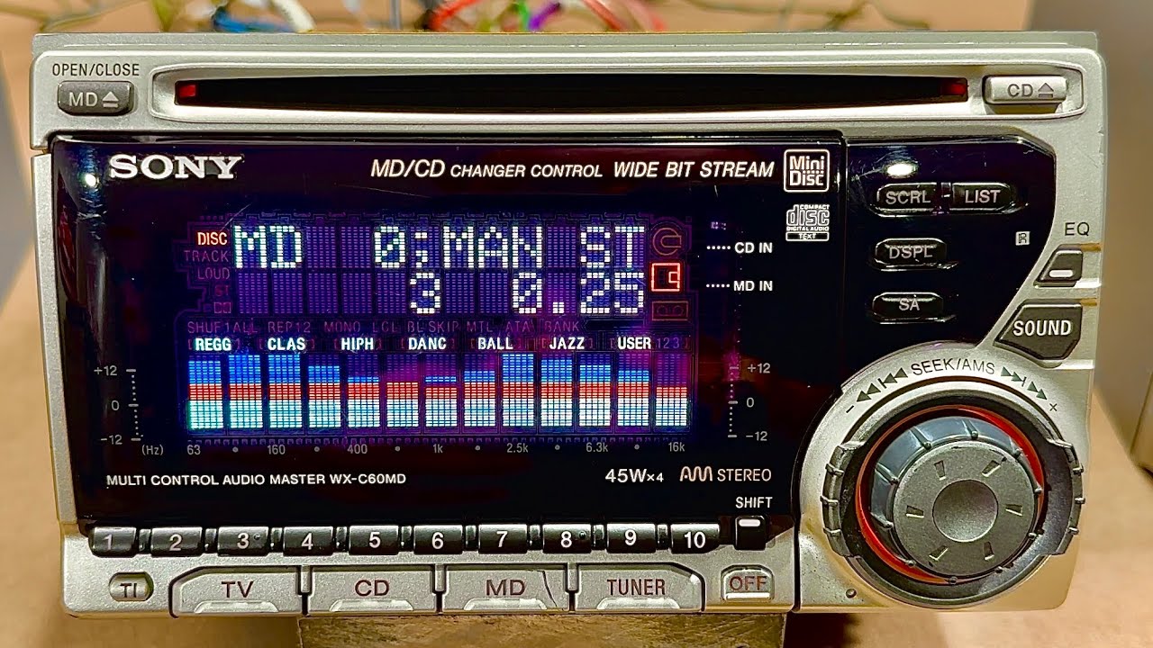 SONY WX-C60MD CAR STEREO AUDIO SYSTEM Radio Md Cd Player