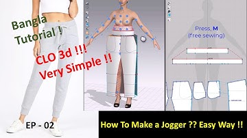 CLO 3d Jogger || CLO 3d pattern, Women