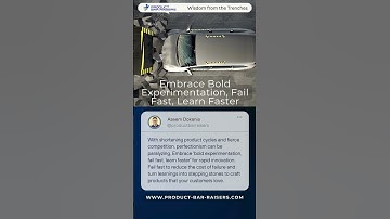 Embrace Bold Experimentation, Fail Fast, Learn Faster: Wisdom from the Trenches #productmanagement