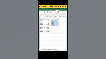 #92 | CONNECT TWO PIVOTS WITH A SLICER #slicer #msexcel