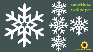 DIY Serpihan / Butiran Salju dari Kertas untuk Hiasan Dinding / Snowflake Wallpaper