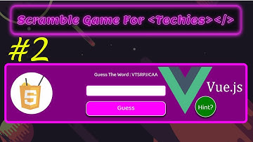 How To Create Interactive Word Scramble Game With Vue JS Javascript 2