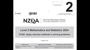 2024 NCEA Level 2 Calculus Speedrun/Walkthrough