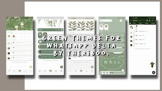 ˖ ࣪  green themes for WhatsApp Delta • @theriboo ˖ ࣪  ˎˊ