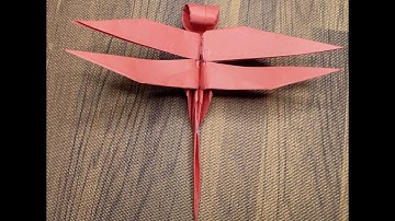 Cách gấp con chuồn chuồn bằng giấy đơn giản/How to fold a dragonfly with simple paper/ Origami