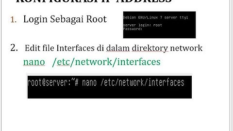 Konfigurasi Interface di Linux Distro Debian 7.5