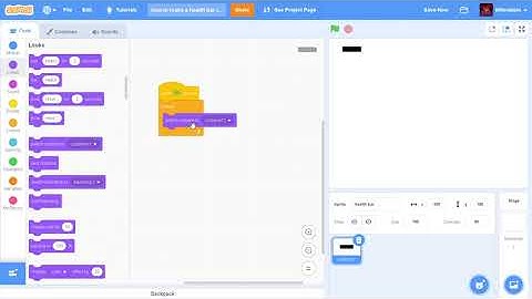 how to make a health bar in scratch on Scratch