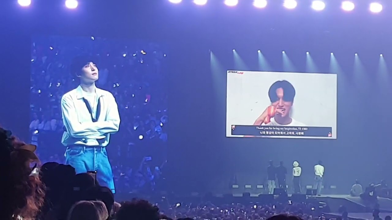 230308 European ATINY video gift to ATEEZ (에이티즈) + members reaction