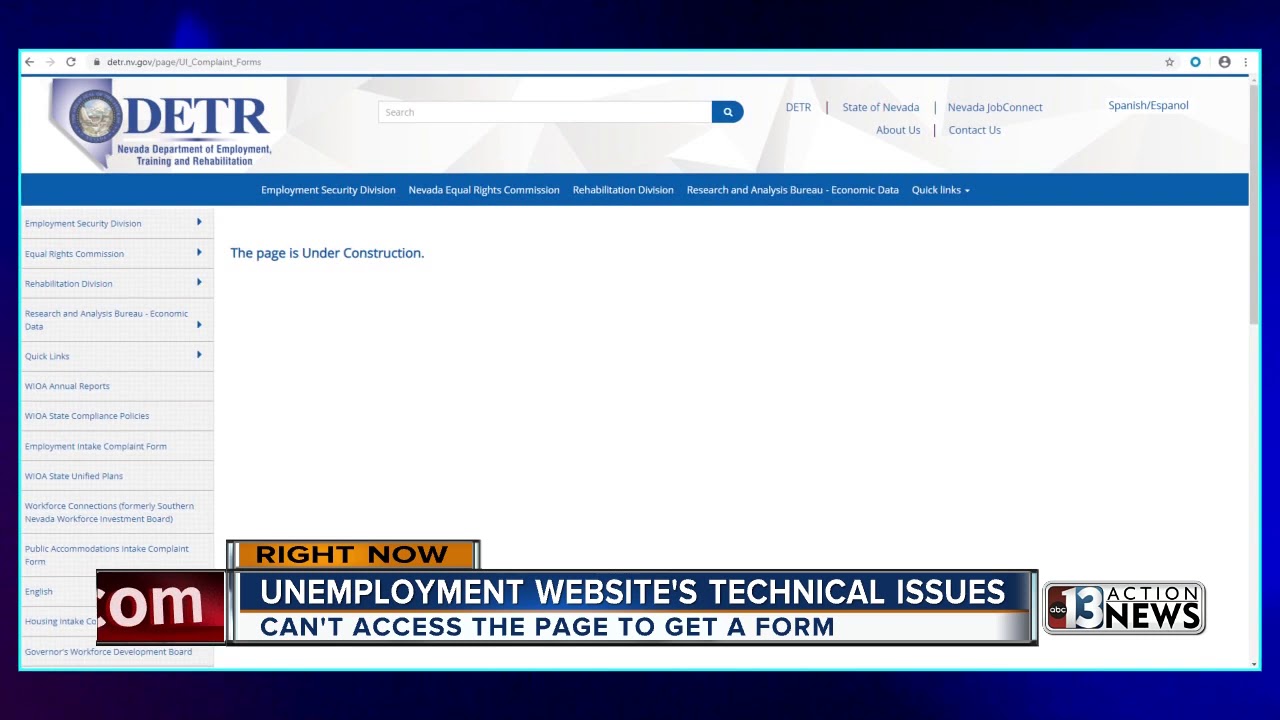 Unemployment website's technical issues - YouTube