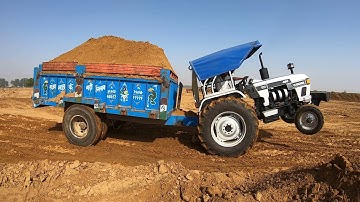 Eicher 485 tractor performance with loaded trolley