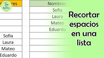 Recortar espacios en una lista