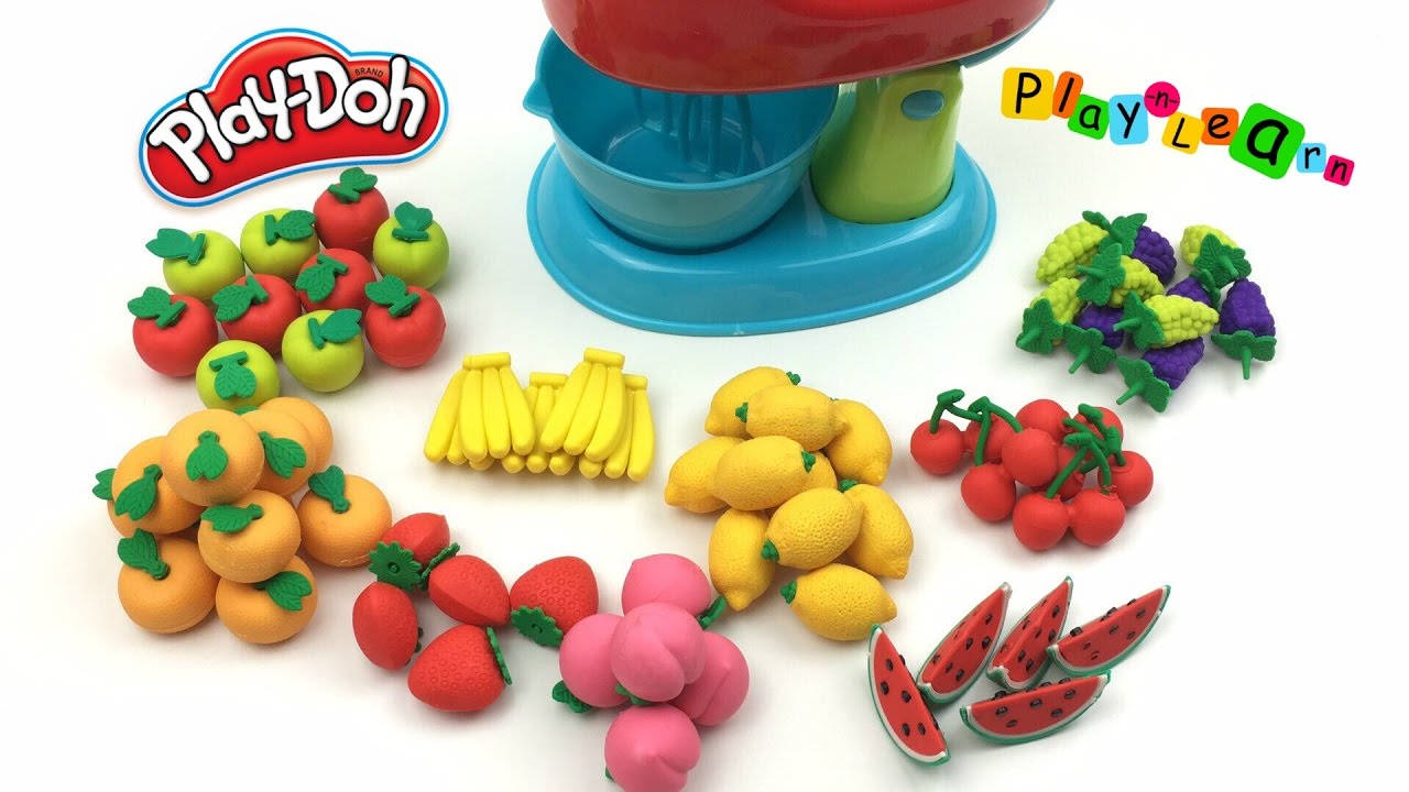 Learn Colors and Fruits Play Doh Modeling Clay Toy Blender DIY Creative