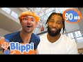 Blippi Plays Basketball with Andre Drummond of the Chicago Bulls | Educational Sports Videos