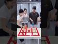 9-Grid Bottle Standing Challenge 😱 Who Wins — Lingling Team or Xiao Du Team? #shorts #youtubeshorts