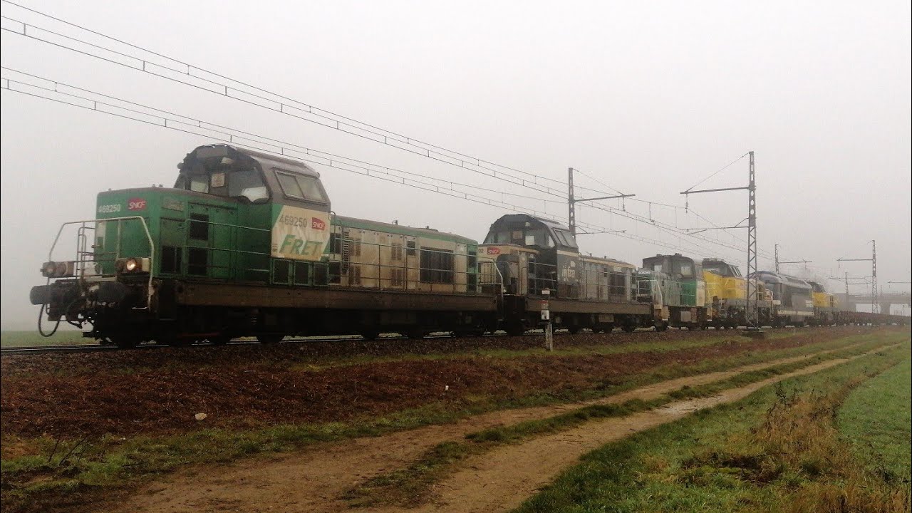 Train de l'infra avec 6 machines - BB 69000 - BB 79000 - BB 67200 - Y ...