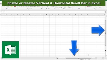 How to Show or Hide the Scroll Bar in MS Excel Spreadsheet on Windows