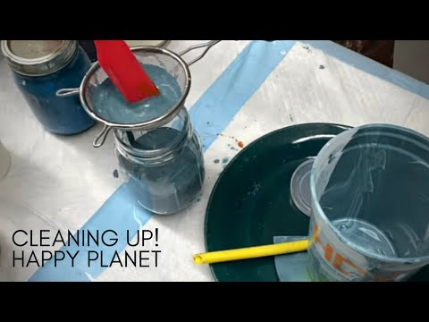Cleaning Up | Disposal and storage of acrylic paint. Happy 🌎