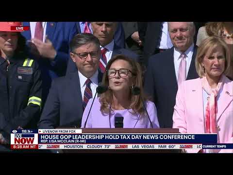 Chairwoman McClain at House Republican Leadership Tax Day Press Conference