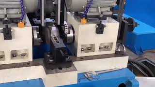 automatic manipulator loading double end chamfering machine for short material steel rod tube nuts