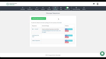 AppointmentReminder.com Message Sequences - Overview - August 25, 2022