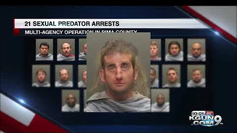 Police say 21 sexual predators were arrested in multi-agency operation