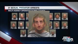 Police say 21 sexual predators were arrested in multi-agency operation