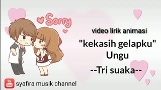 Lirik video animasi- Ungu paling dicari-kekasih gelapku (cover Tri suaka) | story wa