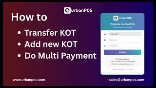 urbanPOS I Transfer KOT I Multi Payment Settlement
