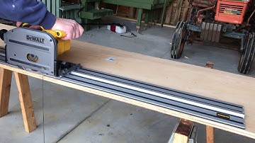 Trimming the anti-splinter edge for the DeWalt DCS520 FlexVolt TrackSaw