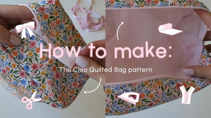 Cleo Quilted Bag | DIY makeup bag sewing tutorial + free pattern - YouTube cleo-quilted-bag-diy-makeup-bag-sewing-tutorial-free-pattern-youtube