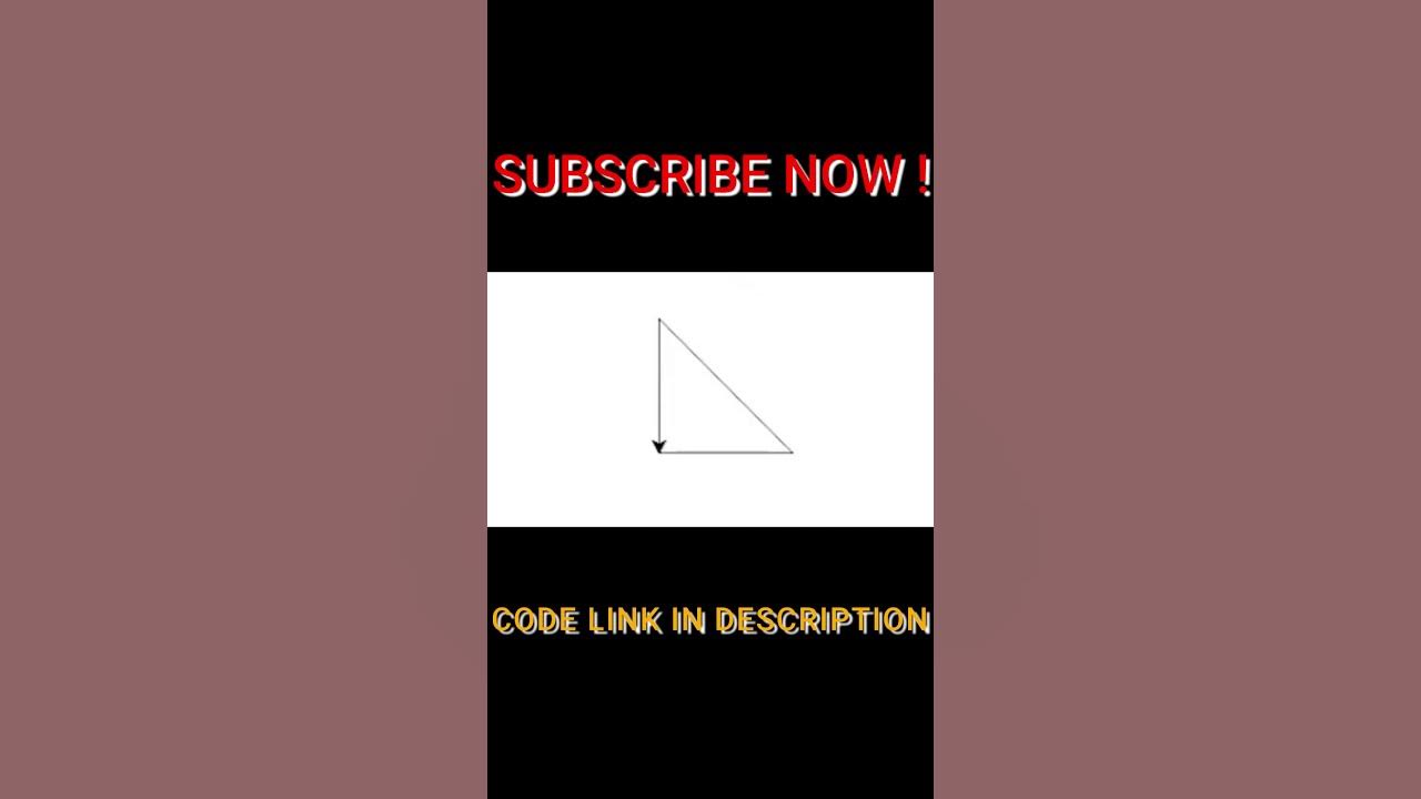 Right angled triangle using python - turtle programming #shorts #code # ...