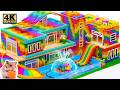 How To Build Mud Villa & Underground Pool For Catfish Eel From Miniature Magnetic Balls