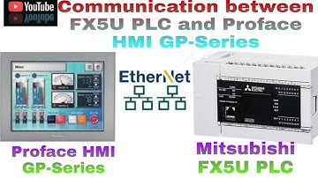 Communicatio between FX5U mitsubishi PLC and proface HMI, on Ethernet protocol