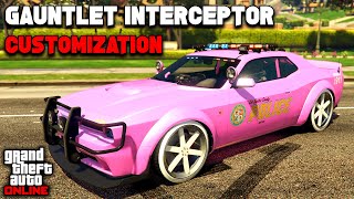 GTA 5 Online NEW Gauntlet Interceptor Cop Car Customization!