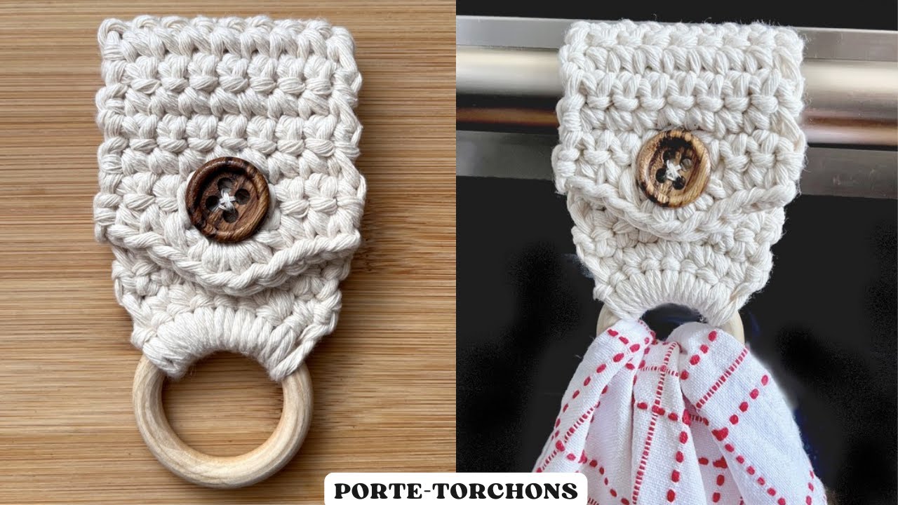 Comment faire un PORTE-TORCHONS au crochet ? Facile et rapide