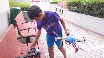 Quadcopter Test Flight 01 - F450 Frame, KK2.1.5 control board, Turnigy 9x